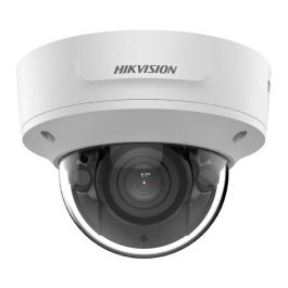 Hikvision Cámara IP Minidomo 4MP AcuSense 2.8-12mm Antivandálico IK10 IR40 WDR H.265+ IP67 PoE. Detección Humana/Vehicular