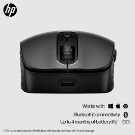 HP 695 Ratón Inalámbrico Recargable hasta 4000 DPI Bluetooth Multi-Dispositivo Negro 8F1Y4AA