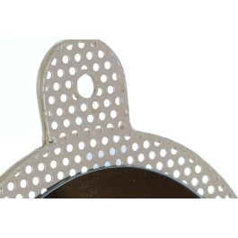 Espejo de pared DKD Home Decor Blanco Rosa 22 x 1,5 x 40 cm (2 Unidades)