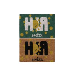 DKD Home Decor Felpudo Básicos Verde Marron Fibra de Coco Goma 40 x 1.5 x 60 cm (2 Unidades) Precio: 10.78999955. SKU: B1J686G72P