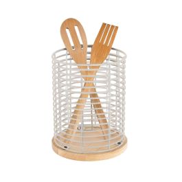 Inde Soporte Utensilios Lua Quttin, Organizador de Cocina, 13.5 x 13.5 x 17 cm (12 Unidades)