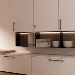 Emuca Lote de 5 tiradores para mueble Riad, L232mm, intereje 192mm, Aluminio, Bronce