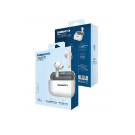 Daewoo Auriculares TWS In-Ear Bluetooth 5.3 Cancelación de Ruido USB Tipo-C Autonomía 6 Horas Blanco