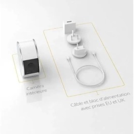 Somfy Cámara de Interior con Obturador Motorizado para Privacidad y Vigilancia del Hogar