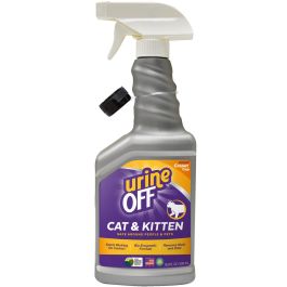 Urine Off Espray Eliminador de Manchas y Olores de Orina para Gatos y Gatitos - Ecológico, Inodoro, Previene Marcaje 500 ml