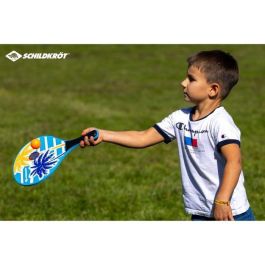 SCHILDKROT AAABQ68637 Raquetas de Beachball de Madera lacada con Mango de plástico negro, incluye 2 pelotas y Bolsa de malla