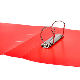 Liderpapel Carpeta Canguro 2 Anillas 40 mm Mixtas Polipropileno DIN A4 Rojo Translúcido