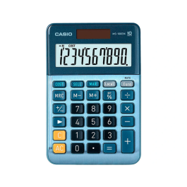 Casio Calculadora Sobremesa MS-100EM Azul Oficina