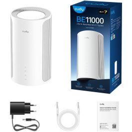 Cudy BE11000 Enrutador de Malla Wi-Fi 7 Tri-Band 2.5G Solution Blanco