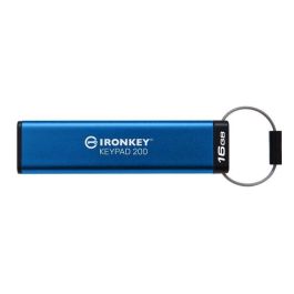 Kingston 16GB IronKey Keypad 200, FIPS 140-3 Lvl 3 AES-256 Hardware Encrypted