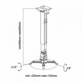 Aisens Soporte Universal Inclinable y Extensible para Proyector, Techo/Pared, Carga Máxima 20kg, Compatible con la Mayoría de Proyectores Aisens Soporte Universal Inclinable y Extensible para Proyector, Techo/Pared, Carga Máxima 20kg, Compatible con la Mayoría de Proyectores