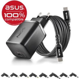 NGS BUD65W-AS Cargador GaN Portátil 65W USB Tipo-C Automático 8 Conectores Voltaje 5-20V para Asus Precio: 31.50000018. SKU: B1JH4W5VGX