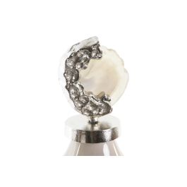 DKD Home Decor Tibor Rosa Marrón Claro de Cristal y Aluminio, 44 cm Alto, con efecto Piedra