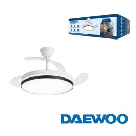 DAEWOO Ventilador de Techo con Aspas Retráctiles de 42 Pulgadas, LED 36W, Control por App, 3 Velocidades, Motor 30W Precio: 69.0063. SKU: B16FPQSYB3