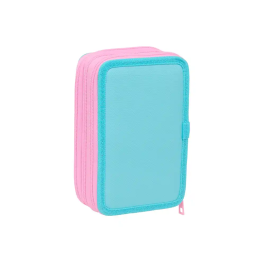 Safta Plumier Triple 37 Pcs Stitch Estuche Escolar 12,5x19,5x5,5cm Edad Mínima Recomendada: 3 Años