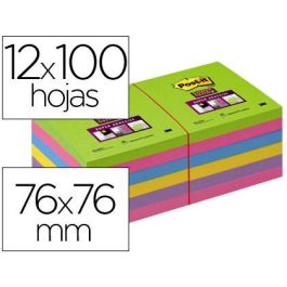 Bloc De Notas Adhesivas Quita Y Pon Post-It Super Stick Ultra 76x76 mm Pack De 12 Bloc Verde Rosa Amarilla Precio: 31.50000018. SKU: B1DHTX6XFD