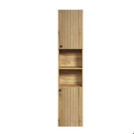 Columna de baño - Decoración roble - L40 x H186 x D31cm - PURE BLISS Columna de baño - Decoración roble - L40 x H186 x D31cm - PURE BLISS