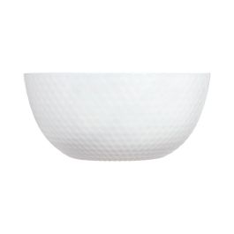 Luminarc Ensaladera Pampille Blanco Vidrio Templado Extra Resistente con Relieve 24 cm