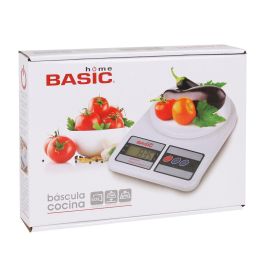 Basic Home Báscula Cocina Digital 7 kg, 18.5 x 24.5 cm (6 Unidades)
