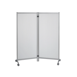 Paperflow Mampara Separadora Translucida Polipropileno con Ruedas 2 Hojas 170 x 44 cm