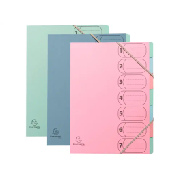 Exacompta Carpeta Clasificadora Autentik 7 Departamentos A4+ Cartón Reciclado Colores Surtidos Certificado Angel Azul Precio: 10.58999986. SKU: B17DVJK3EK