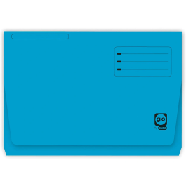 Gio Subcarpeta Con Bolsa Y Solapa Azul Intenso Cartulina Folio 320 gr -25 Unidades-
