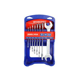 Workpro Llaves Fijas de Doble Boca Cr-V, Juego de 8 Piezas 6-7, 8-9, 10-11, 12-13, 14-15, 16-17, 18-19, 20-22 mm