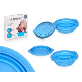 Mascow Comedero para Mascotas con Tapa Plegable, Silicona, Azul, 21x2x19 cm (12 Unidades) Precio: 30.79000001. SKU: B14NFGT7LT