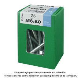 Fadix Tornillo métrica cab hex+tuerca cinc 2m 6x80mm, 25 unid. Acero cincado, Ref. 10912391 Precio: 5.89000049. SKU: S7913722