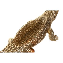 DKD Home Decor Figura Decorativa Colonial Cocodrilo Resina Dorado 16.5x10.5x47.5 cm DKD Home Decor Figura Decorativa Colonial Cocodrilo Resina Dorado 16.5x10.5x47.5 cm