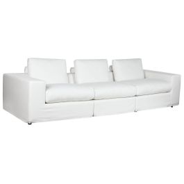 DKD Home Decor Sofá Moderno Blanco de Poliéster y Pluma Desenfundable Desmontable 286 cm Ancho, 95.5 cm Profundidad, 57 cm Alto Precio: 1272.79000002. SKU: B1H8CBRSYR