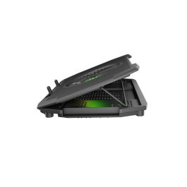 GENESIS Oxid 850 Almohadilla Refrigeradora para Portátil 17.3" con 5 Ventiladores, Iluminación RGB, Ajuste de Altura y 2 Puertos USB Negro