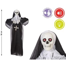 Colgante Monja Esqueleto con Luz, Sonido y Movimiento 86x75 cm - Decoración Halloween Precio: 15.49999957. SKU: S1122848
