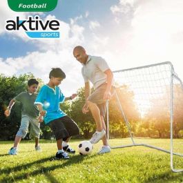 Portería de futbol de metal aktive con lona de entrenamiento 182x91x122cm Portería de futbol de metal aktive con lona de entrenamiento 182x91x122cm