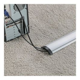 ROLINE 19.08.3107 Canaleta de Suelo de Aluminio Negro Plata