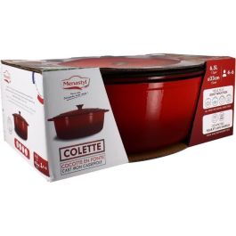Cacerola - MENASTYL - 6020103 - Ovalada - Hierro fundido esmaltado - Roja - 9 litros Cacerola - MENASTYL - 6020103 - Ovalada - Hierro fundido esmaltado - Roja - 9 litros