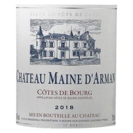 Château Maine d'Arman 2018 Côtes de Bourg - Vino tinto de Burdeos