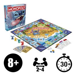 Monopoly G0388 Juego de Mesa Edición Disney Stitch Español Portugués +8 Años