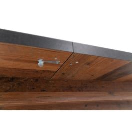 Mesa de comedor extensible - Woody Old Style y negro - L 160-200 x P 90 x H 75 cm - MANHATTAN