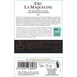 Cru La Maqueline 2021 Burdeos - Vino Tinto Burdeos