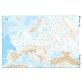 Mapa Mudo B-N Din A4 Europa Fisico 100 unidades