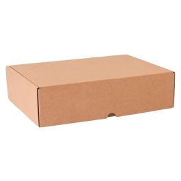 Caja Automontable Q-Connect Para E-Commerce Y Regalo Carton Reciclado Canal Simple 3 mm Kraft 330x250x100 mm 10 unidades