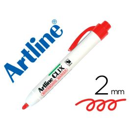 Rotulador Artline Clix Pizarra Ek-573A Rojo Punta Retactil Redonda 2 mm 12 unidades Precio: 26.49999946. SKU: B1GMA9MTT9