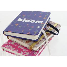 Libreta Moderno DKD Home Decor Lila Fucsia 1.5 x 14 x 9.5 cm (12 Unidades)