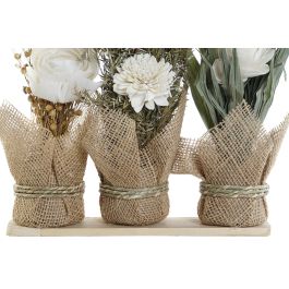 Planta Shabby DKD Home Decor Beige Blanco 8 x 27 x 26 cm (12 Unidades)