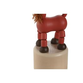 DKD Home Decor Juguete Animales Madera con Movimiento Bicolor Blanco Negro 12 Unidades 10x5.5x9 cm