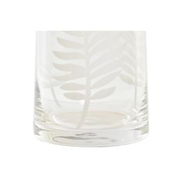 Jarron Tropical DKD Home Decor Transparente Blanco 9 x 20 x 9 cm (12 Unidades)