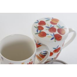 Mug Infusiones Shabby DKD Home Decor Multicolor Rojo 8.3 x 11 x 12 cm (12 Unidades)