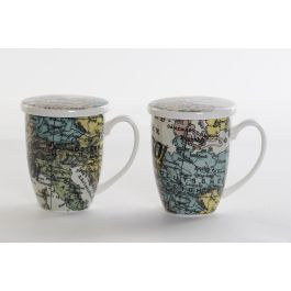 Mug Infusiones Vintage DKD Home Decor Multicolor 8.3 x 11 x 12 cm Set de 1 (12 Unidades)