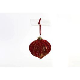 Bola Decoracion Navidad Tradicional DKD Home Decor Rojo 9 x 9 cm (12 Unidades)